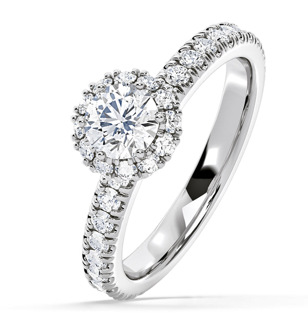 Alessandra Lab Diamond Engagement Ring Platinum 1.10CT F/VS1
